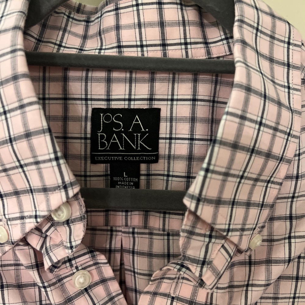 Jos A Bank executive collection dress shirt LARGE EUC